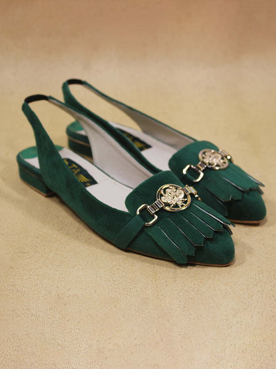 Frill Green Casual Sandals