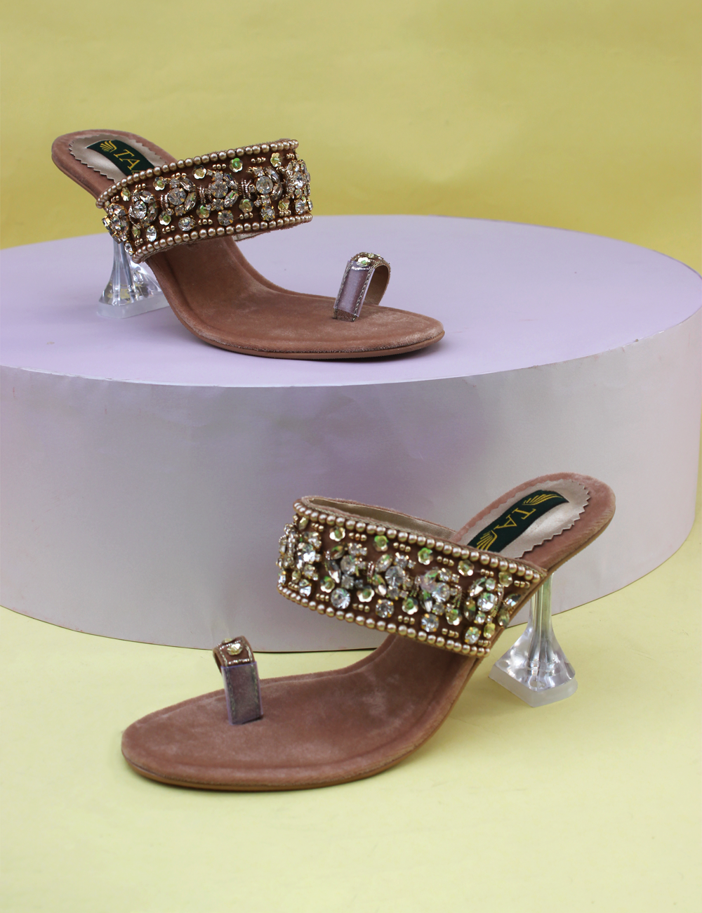 Fawn Heel Slippers For Women
