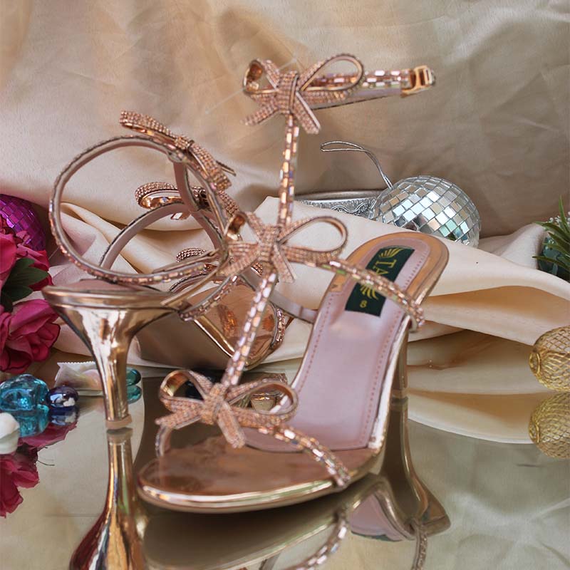 Peach Fancy Bridal Heel