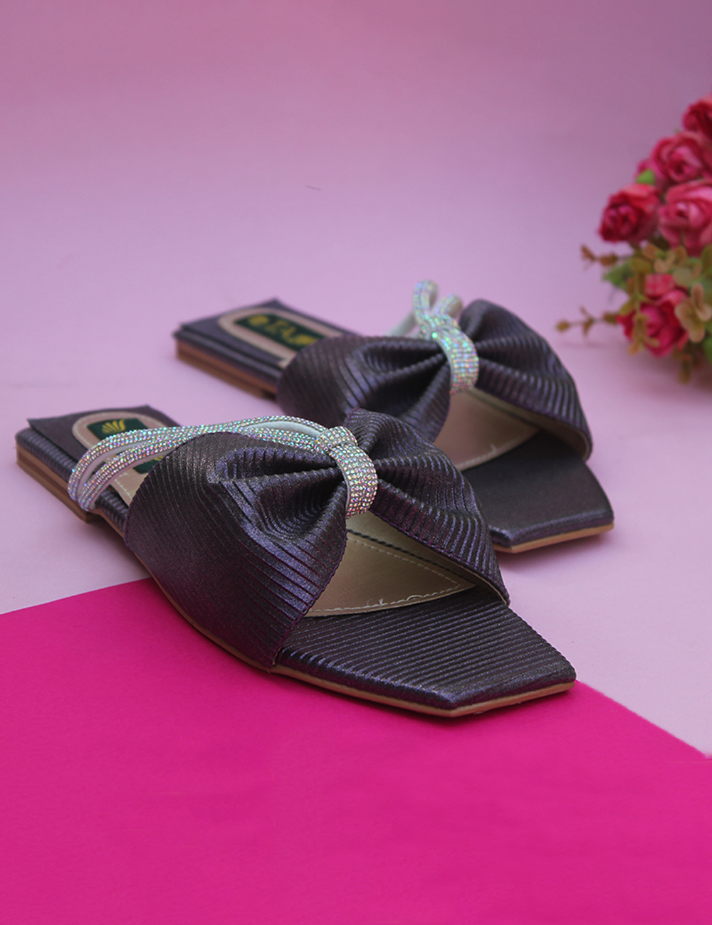 Stylish Fancy Purple Slippers