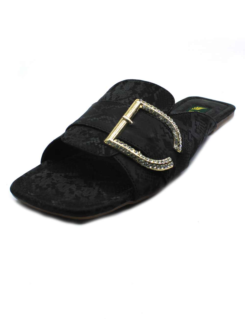 Semi Casual Black Slippers