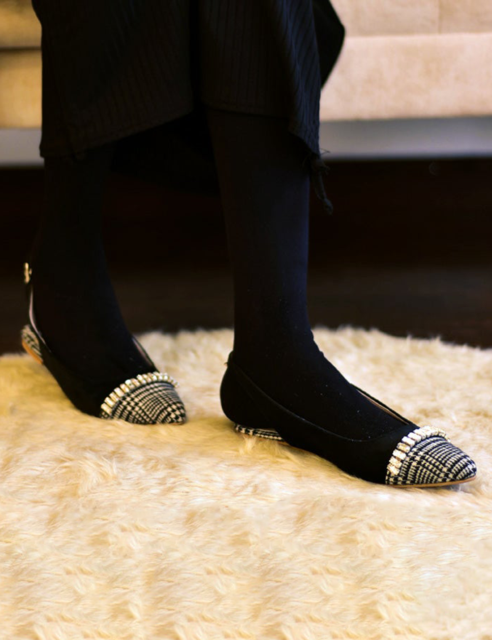 Black Bethki Velvet Sandals