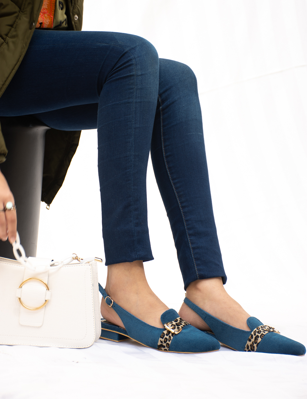 Blue Velvet Sandals