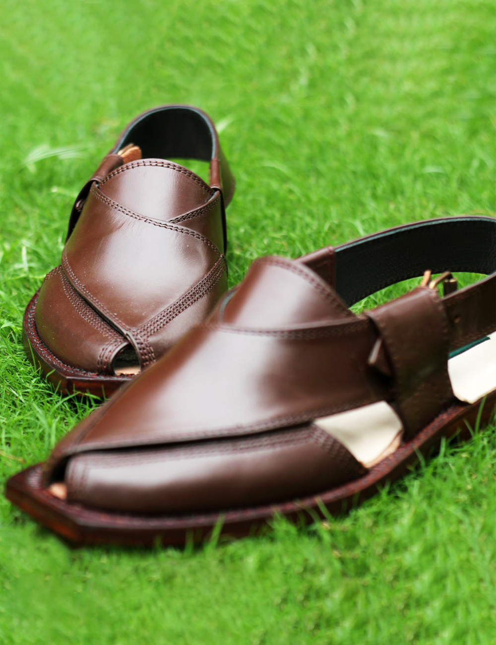 Brown Leather Peshawari