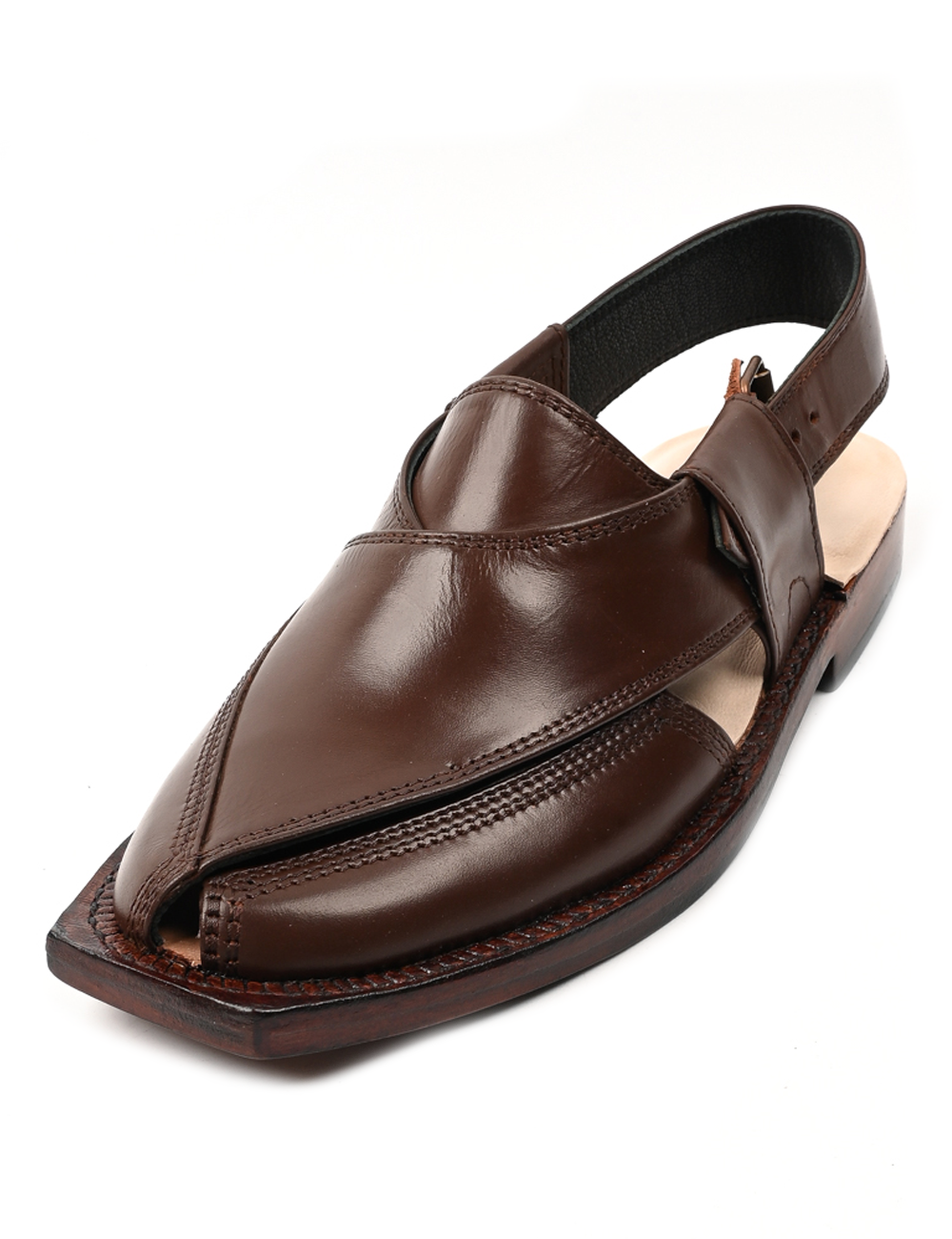 Brown Leather Peshawari