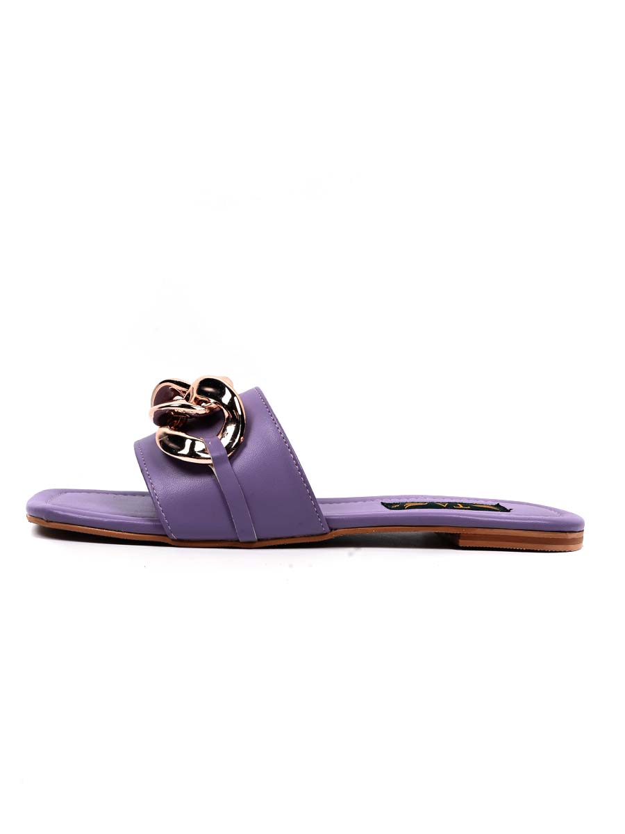 Purple Casual Flat Mint Slippers