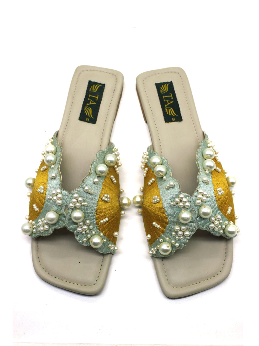 Yellow Pearl Beauty Slippers