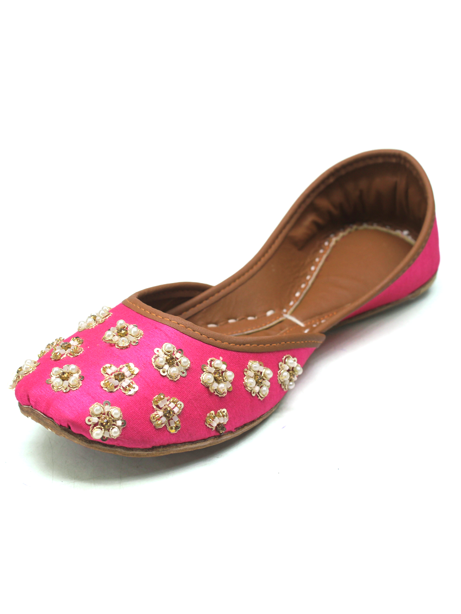 Fancy Embroidery Pink Khussa