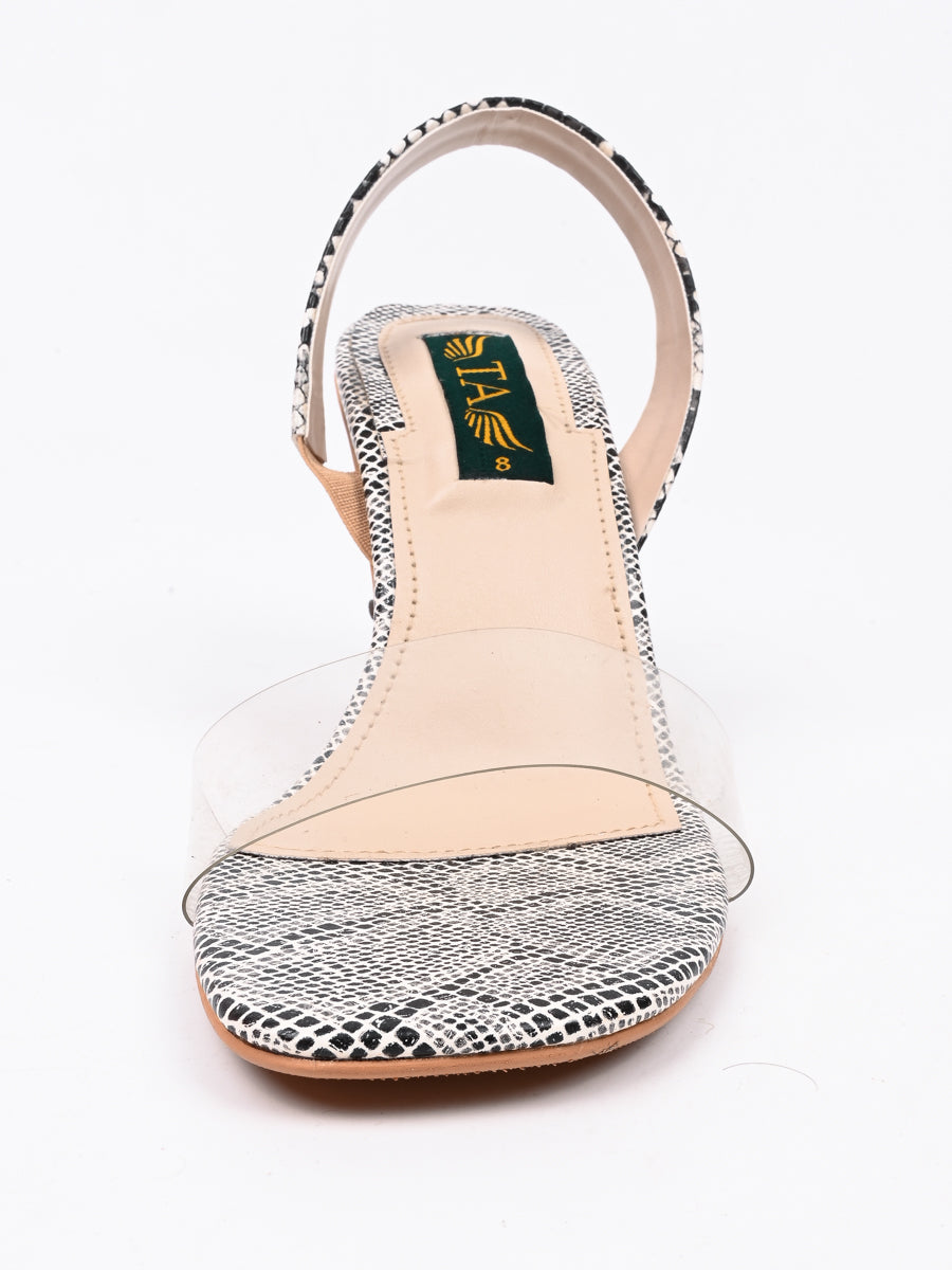Black White Transparent High Heel Sandal For Women's (6915981934732)