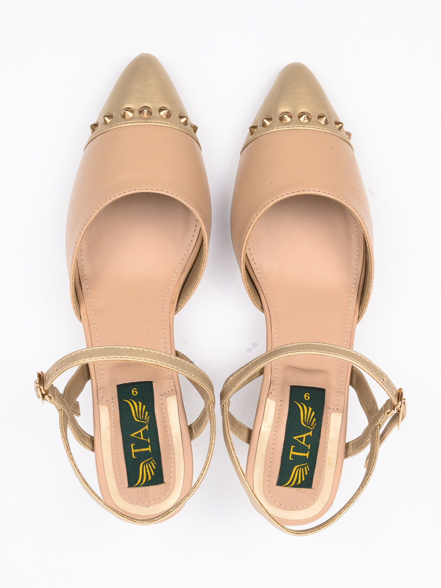 Women's Casual Golden Block Heel Sandal (6816582631564)