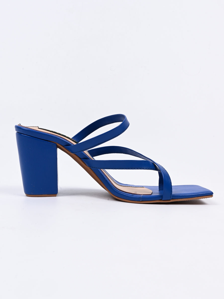 Blue Block Heel Formal Slipper For Women's (6789706580108)