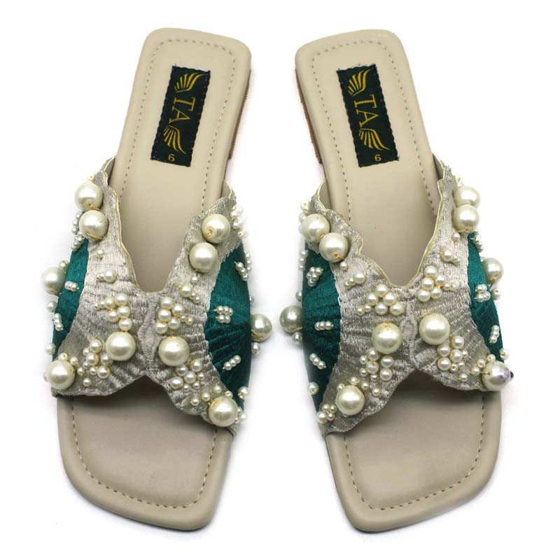 Fawn & See Green Formal Slipper