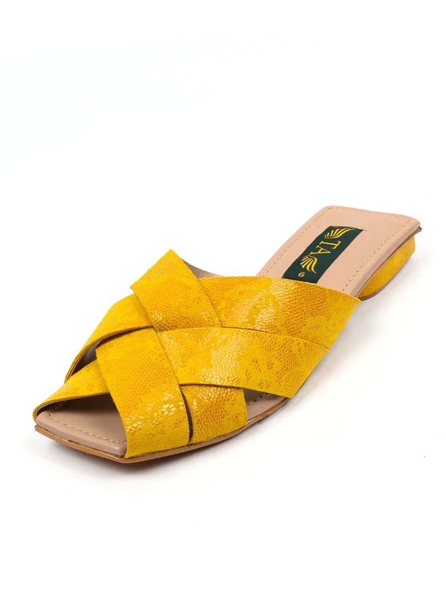 Yellow Semi Casual Slipper